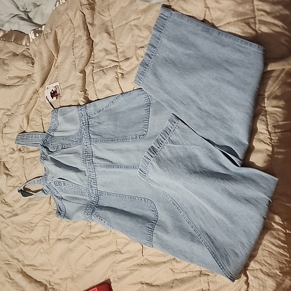 Sleeveless Denim Jumpsuit